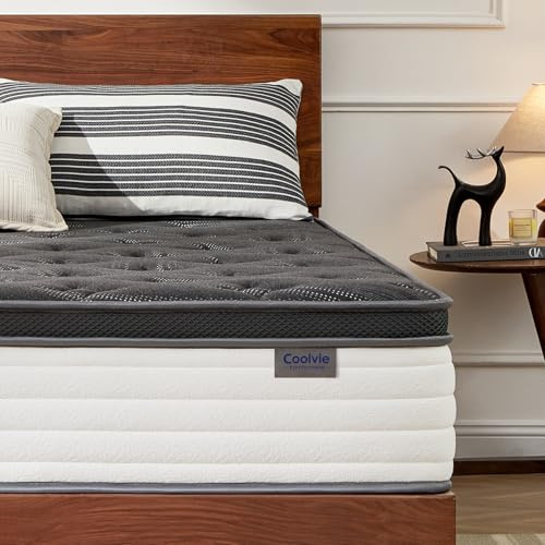 Coolvie 140 x 200 cm, Altura 25 cm, colchón ortopédico y ergonómico de 7 Zonas, Grado de dureza 3 y 4, muelles ensacados con Aislamiento de Movimiento, Certificado Oeko-Tex