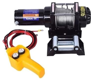 Treuil Électrique 12v Voiture Palan Véhicule Tout-terrain 24v Auto-assistance Ménage Petit À Câble Métallique Capacité De Charge éLevéE(4000 lbs,12v)