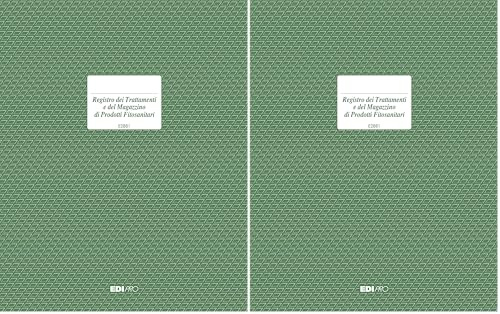 EDIPRO - E2881 - Registro dei trattamenti prodotti fitosanitari e di magazzino 46 pagine numerate (Quaderno di campagna) f.to 31x24,5 (Confezione da 2)