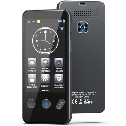 Language Translator Device Instant Two-Way Translator Device for 139+ Languages, High Accuracy Real-Time Translation Device with Online Offline Photo Translation for Travel, Business