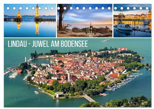 Lindau - Juwel am Bodensee (Tischkalender 2026 DIN A5 quer), CALVENDO Monatskalender: Willkommen in Lindau - wo Erholung und Entdeckung aufeinandertreffen (CALVENDO Orte)