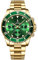 Alienwork Automatikuhr Armbanduhr Herren Damen Gold Edelstahl Metallarmband Kalender Grün Multi-Funktion Glasboden