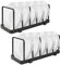 Scolapiatti, Porta Piatti Verticale Scolapiatti da Appoggio Organizer per Piatti Metallo Scolapiatti Salvaspazio Scaffale per Riporre i Piatti per Cassetto della Cucina Armadietti (Nero, 2 Pezzi)