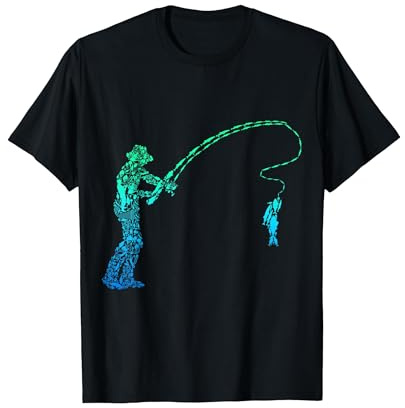 Fisherman Fishing Fish Men Boys Kids T-Shirt, Men, Black, Small