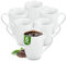 KONZEPT Lot de 6 tasses à café en porcelaine, 300 ml, à peindre, avec anse, blanches