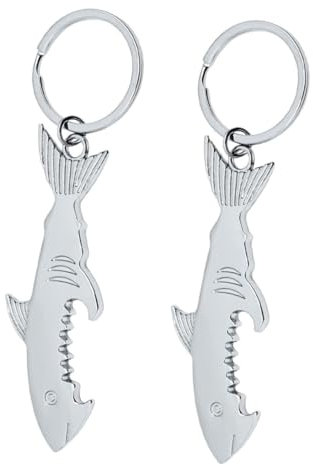 Cabilock 2stücke Hai-schlüsselanhänger Flaschenöffner Schlüsselanhänger Mehrzweck Aus Zinklegierung Für Camping Picknick Ausgehen Mit Flaschenöffner Für Bierflaschen