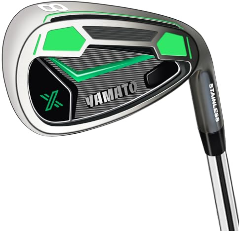 Ensemble de fers de golf pour homme droitier (8 fers simples, tige en acier inoxydable)
