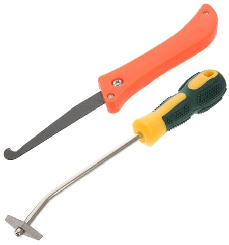 Kit de 2 Cuchillas de Tungsteno para Limpiar Juntas y Sellado | Abs y Goma, Trabajo de Detalle, Color Aleatorio, Herramienta para Retirar Mortero y Calafateo