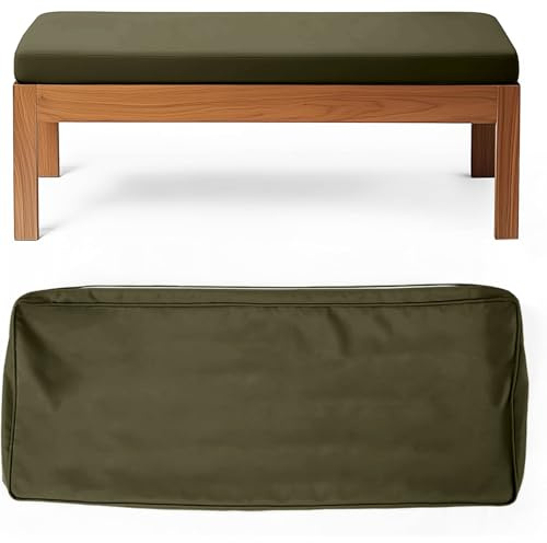 WLXFF 10cm Dicke bankauflage Sitzkissen Bank Bezug, Ersatzbezug für sitzauflage Bank gartenbank, Wasserdicht Bezug für sitzbank Auflage, Gartenbank Auflage Outdoor Bezug,No9,110X50X10CM