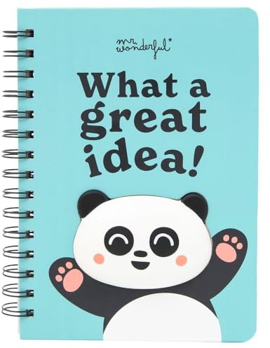 Mr. Wonderful Anteckningsbok - original brevpapper - presentidé - Kontor och skola - daglig organisation - A5-3D Squishy Panda-format