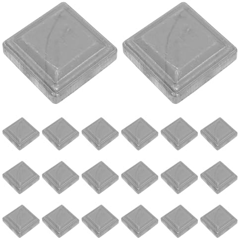 Kisangel 10 Pezzi Cappucci per Pali Quadrati 80x80 Mm in Ferro per Recinzioni e Ringhiere, Tappi per Pali da Corridoio Protezione Stabile, Coperture Resistenti per Parapetti, Facili