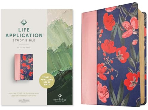 NLT Life Application Study Bible, Third Edition (Red Letter, Leatherlike, Pink Evening Bloom): Nlt Life Application Study Bible - Red Letter, Leatherlike, Pink Evening Bloom