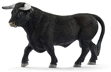 SCHLEICH 13875 Toro nero, da 3 anni, FARM WORLD - Figura, 5 x 14 x 9 cm