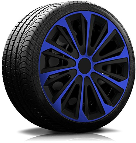 14 Zoll RKK06 Multi-Color Line (Schwarz-Blau) Radkappen/Radzierblenden 4 Stück