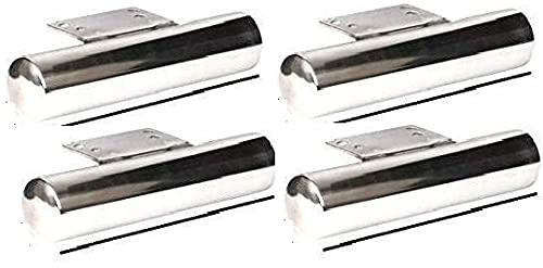 mm08enn 4 x Chrome Furniture Tube Legs Feet for Sofas/stool/Ottoman