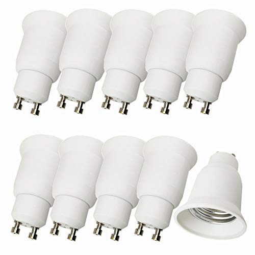 DZYDZR Lot de 10 adaptateurs GU10 vers E27 pour lampes LED