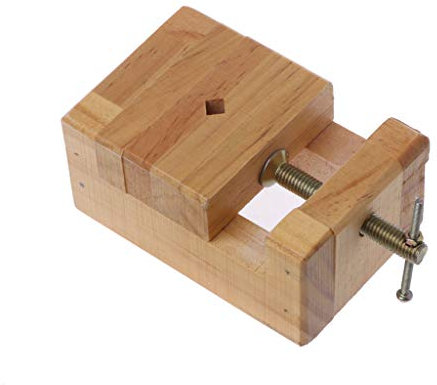 Mini-morsa da banco, piatta in legno, con pinze piatte, per lavori di intaglio del legno