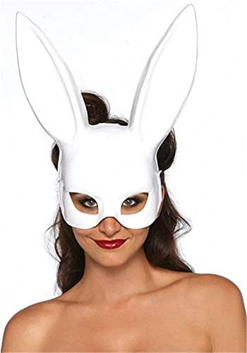 Ulalaza Frauen Bunny Mask Kostüm Black Rabbit Half Mask für Halloween Ostern Maskerade Zubehör