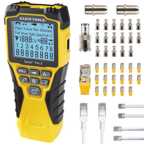 Klein Tools VDV501-852 Cable Tester with Remote, VDV Scout Pro 3 Test Kit Locates and Tests Voice, Data and Video Cables
