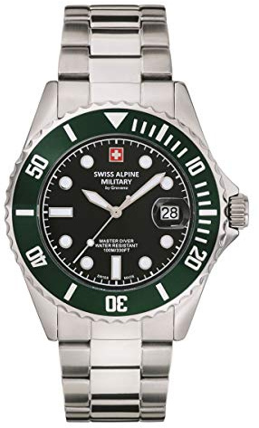 Swiss Alpine Military Master-Diver herrarmbandsur analog kvarts rostfritt stål 7053.1