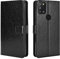 Alcatel 3X 2020 Hülle [Brieftasche] [Klammerfunktion] [Kartenfächer] [Magnetic Flip Cover] Kompatibel mit Alcatel 3X 2020 Smartphone(Schwarz)