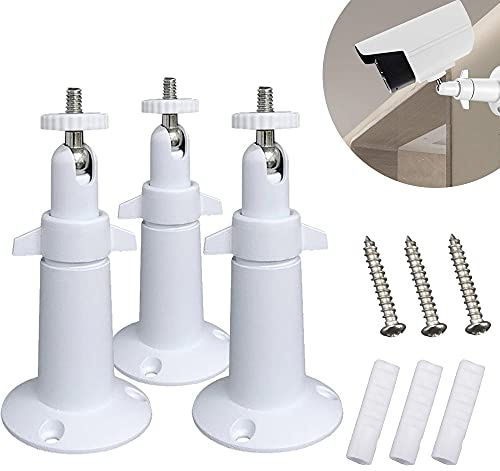 OTTYMO 3 Pack Soporte Camara Pared Soporte Camara Vigilancia Esquina Soporte para Camara de Seguridad Exterior y Interior Soporte Giratorio 360°Ajustable 90°con Rosca Estándar de 1/4” para Cámara Arlo
