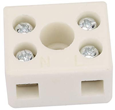 Morsettiera, morsettiera in ceramica, connettore per cavi di alta qualità da 5 pezzi Morsettiera per cablaggio in ceramica a 2 posizioni a 5 fori per cavi di alimentazione, prese di fascia alta, conta