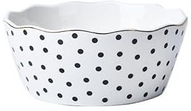 Vaisselle en céramique Assiettes en porcelaine blanche avec bordure dorée pour la nourriture Service de dîner plats salade bol à soupe en céramique café Source ensemble cadeaux à pois ( Color : A sala