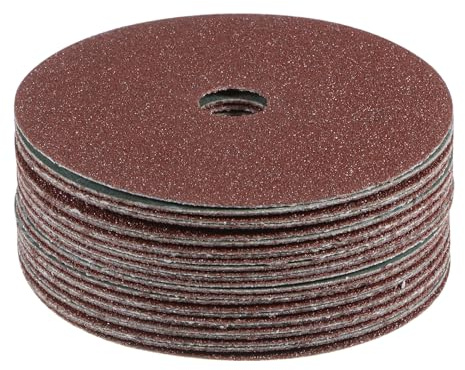 sourcing map 25pcs 60 Grit Aluminum Oxide Resin Fiber Discs 4-1/2x7/8 Metal Sanding Grinding Discs for Angle Grinding Machine Polishing and Grinding Metals, Wood, and Fiberglass