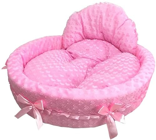 Hundebett Katzenbett Luxus Hundehütte Zwinger Nest Matte Haustier Hund Tasche Haus Katze Bett Für Kleine Mittelgroße Hunde Haustier Bett Sofa Hund Sofa Teddy Haus Hundekorb Hundesofa ( Color : Pink ,