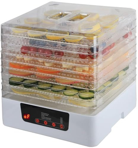 WuDLi Machine De Séchage De Fruits à 8 Plateaux, Déshydrateur pour Aliments Et Viandes Séchées, Séchoir De Collations pour Animaux De Compagnie 350 W, Contrôle De La Température 30-90 ° C