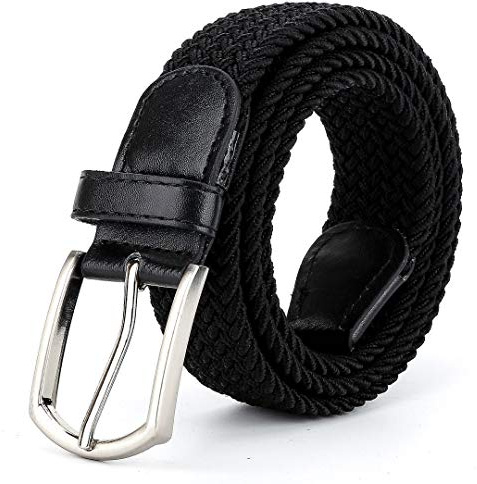 SZJH Leathers Elastic Braided Belt, Unisex Men Women Casual Stretch Woven Belt