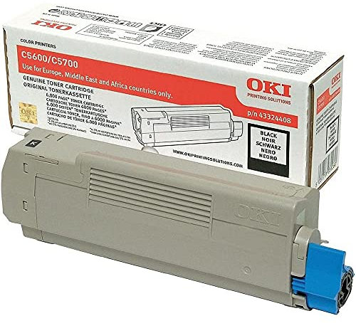 ECOPRO - Original Toner für OKI C5600 C5700 - Schwarz - 6.000 Seiten A4 - Code 43324408