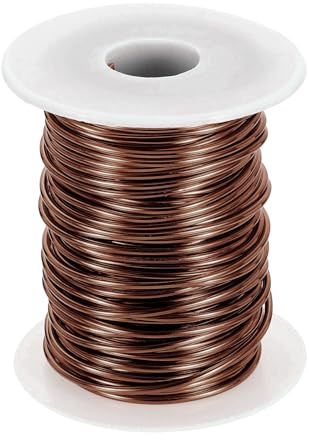 QUARKZMAN 12 Gauge Basteldraht Aluminiumdraht 2,0mm x 30m (D x L) Flexibler Biegsamer Aludraht Metall Schmuckdraht Blumendraht für Schmuckherstellung Modellieren Basteln DIY, Bronze