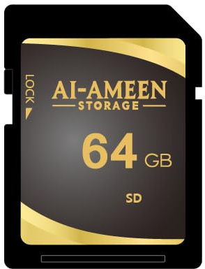 Tarjetas SD de Alta Velocidad AS-SD-C1T - Capacidad de 4 GB a 512 GB - UHS-I U3, Clase 10 - Velocidades de Lectura/Escritura de hasta 172 MB/s - Ideal para Video 4K, fotografía, Juegos y más (64, GB)