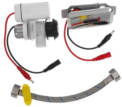 Mobestech Touchless Urinal Flush Valve Sensor Operated Automatic Solenoid Valve for Urinals Bathroom Accessories Dc Power Kit Abs and a Panel
