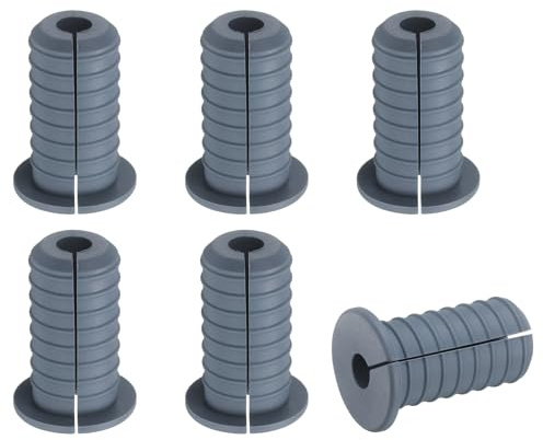 sourcing map 6 occhielli da parete da 19 mm, in silicone antiscivolo, passacavi attraverso gli occhielli per il routing dei cavi Ethernet, grigio