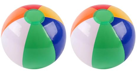 dinghaole 2pcs Ballon de Plage Gonflable - Premium Piscine Gonflable, Boule de Haute énergie et Jouet de Piscine Tampon, Taille Standard Durable pour Les Loisirs Aquatiques d'été