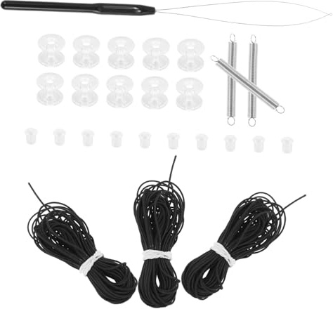 BESTYASH Rv Pleated Shade Repair Kit Pull Ropes Pulleys and Spring for Camper Window Shades Maintenance