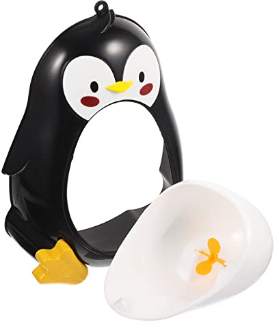 CLISPEED Orinatoio per Forma di Pinguino Addestramento Orinatoio da Muro per Giovani, Regolabile in Altezza, Facile da Pulire, Montaggio senza Fori per Bagno Casa Asilo