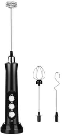 Zeroupshop Mousseur à lait électrique portable avec 3 réglages de vitesse rechargeable par USB pour latte, cappuccino, chocolat chaud, matcha