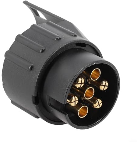 Adaptador de enchufe eléctrico para remolque de 7 a 13 pines para conexión eléctrica e iluminación segura de caravana y remolque