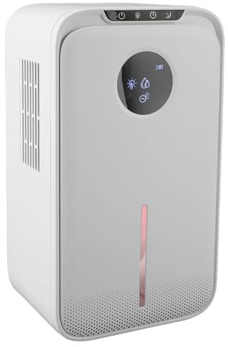 VBESTLIFE Dehumidificatore, Serbatoio Dell'acqua 84 Oz, Deumidificatore Tranquillo 800 Piedi Quadrati per Bagno Camera Letto Seminterrato, Chiusura (Spina europea)