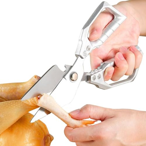 Tyinerc Küchenschere für Fleisch, Lebensmittelschere, vielseitig, spülmaschinenfest – kulinarisch, Küchenzubehör zum Schneiden von Knochen und zum Zerbrechen von Schalen | Für