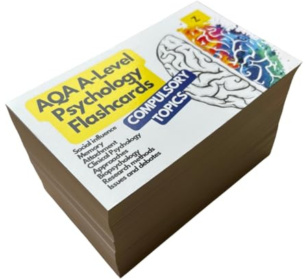 AQA A Level Psychology Flashcards - 220 Q&As on compulsory topics (For exams in 2027 and 2028)
