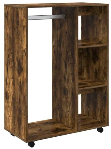 Genérico Armario Madera contrachapada Color Roble Ahumado 80x40x110 cm,Mobiliario,Armarios y Almacenamiento,Armarios roperos,Marrón,815978