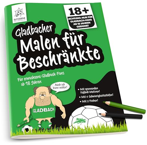 Ligakakao Gladbach Fanartikel ist Gladbacher Malbuch für Beschränkte Geburtstags Geschenk Kollege Mann Freund Bruder Weihnachten Fußball Scherzartikel Überraschungsgeschenk Wichteln