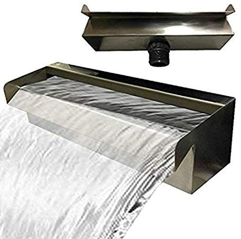 Kaminbau Mierzwa Edelstahl V2A Wasserfall Wasserspiel Kaskade - Made in Germany - 30 cm