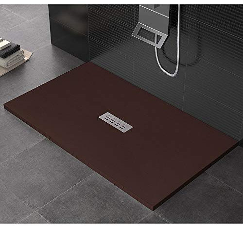 Plato de ducha de piedra 80 x 120 cm Maier Eden marrón – 80 x 120 cm