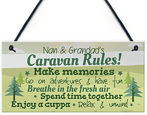 RED OCEAN Wohnwagen-Hängeschild, schickes Campingurlaubsschild, Geschenk für Großvater, Wohnwagen-Zubehör